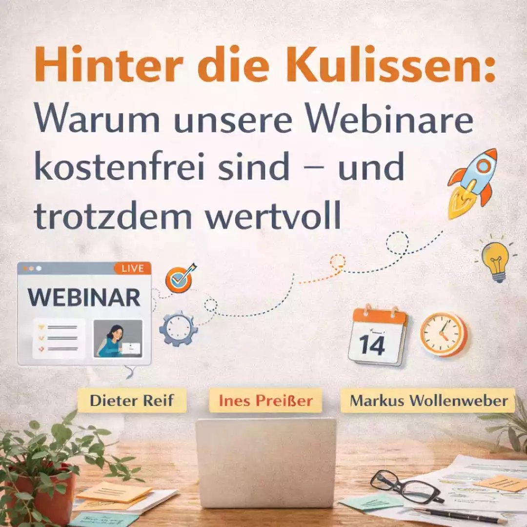 Webinarreihe für Selbstständige zu Website, SEO und Online-Marketing – kostenfrei und praxisnah