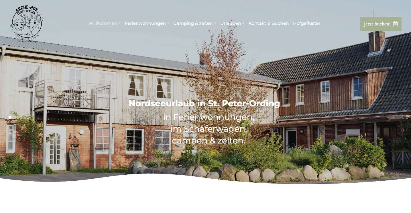 Die Hofansicht des Ferienhofes Voß in St. Peter-Ording