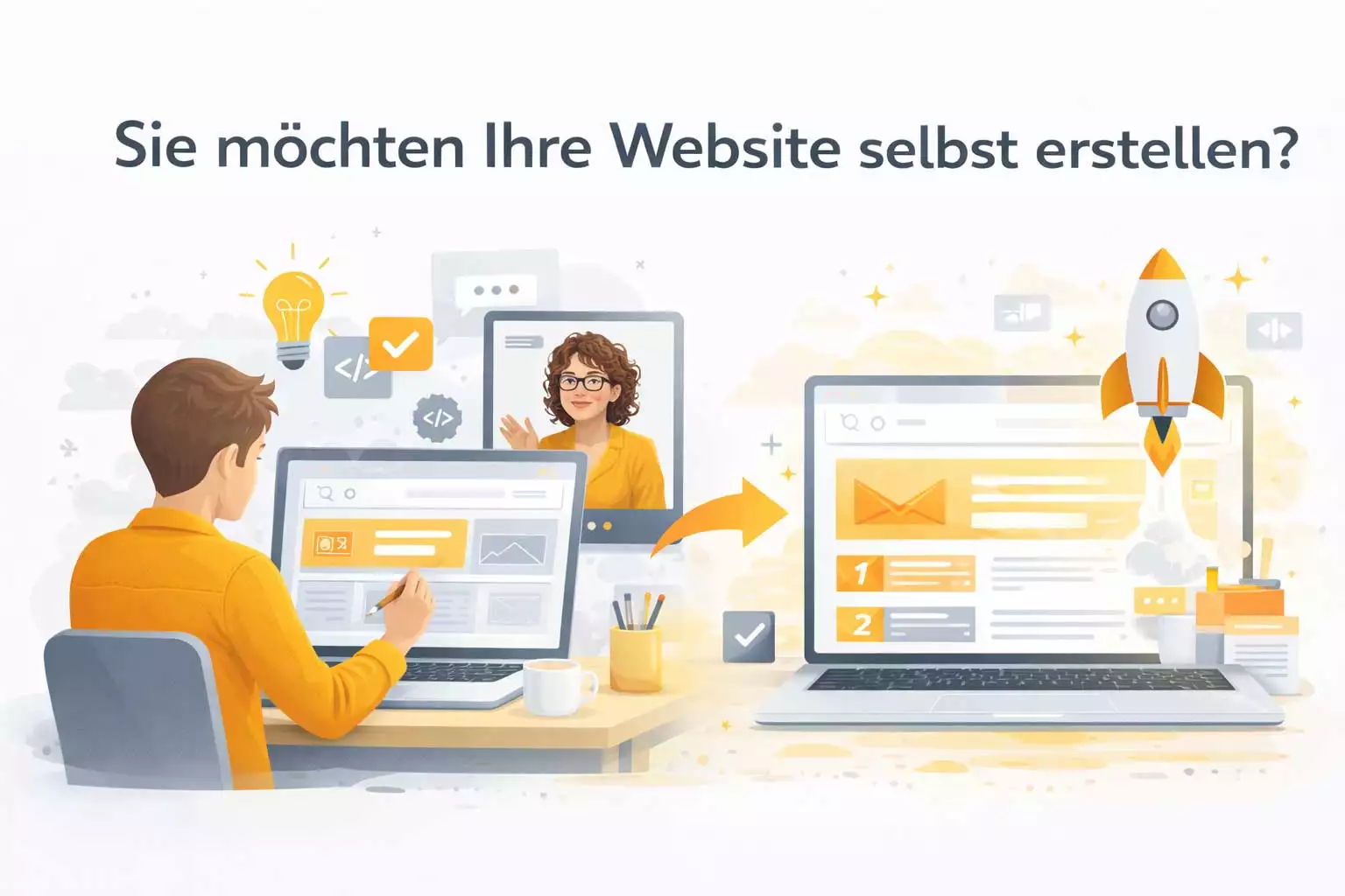 Website selbst erstellen mit persönlichem Coaching und professioneller Begleitung
