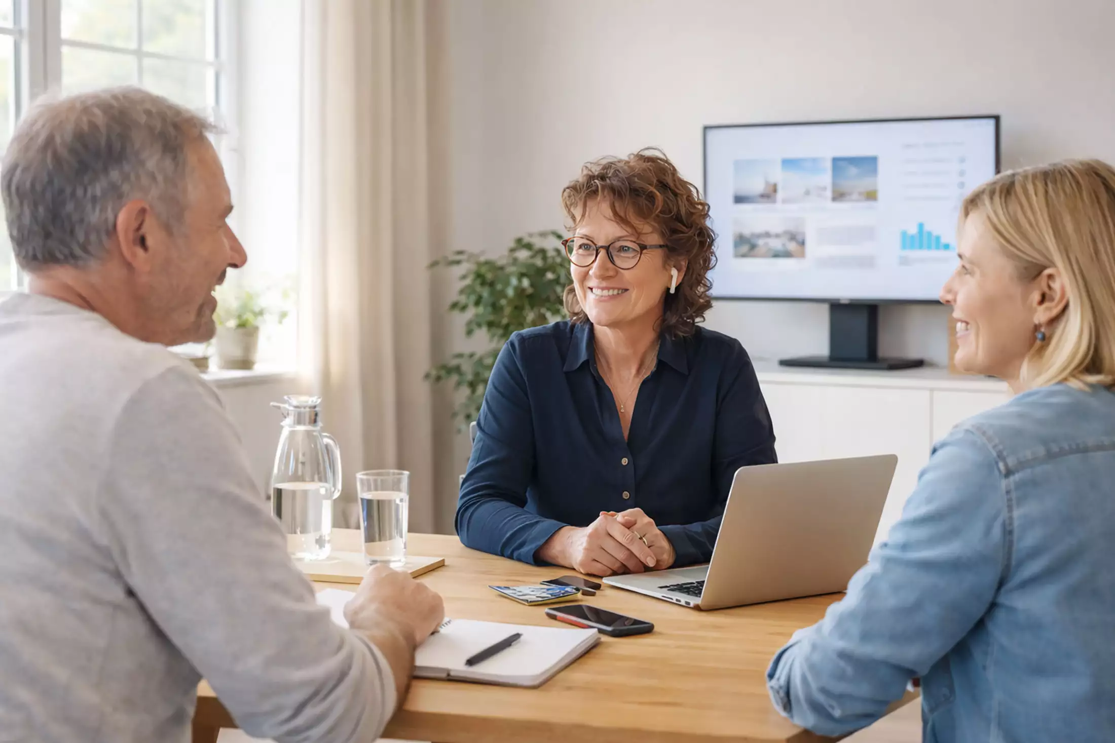 Erfolgreiches Webprojekt und vertrauensvolle Zusammenarbeit: mitten in der Besprechung mit Kunden