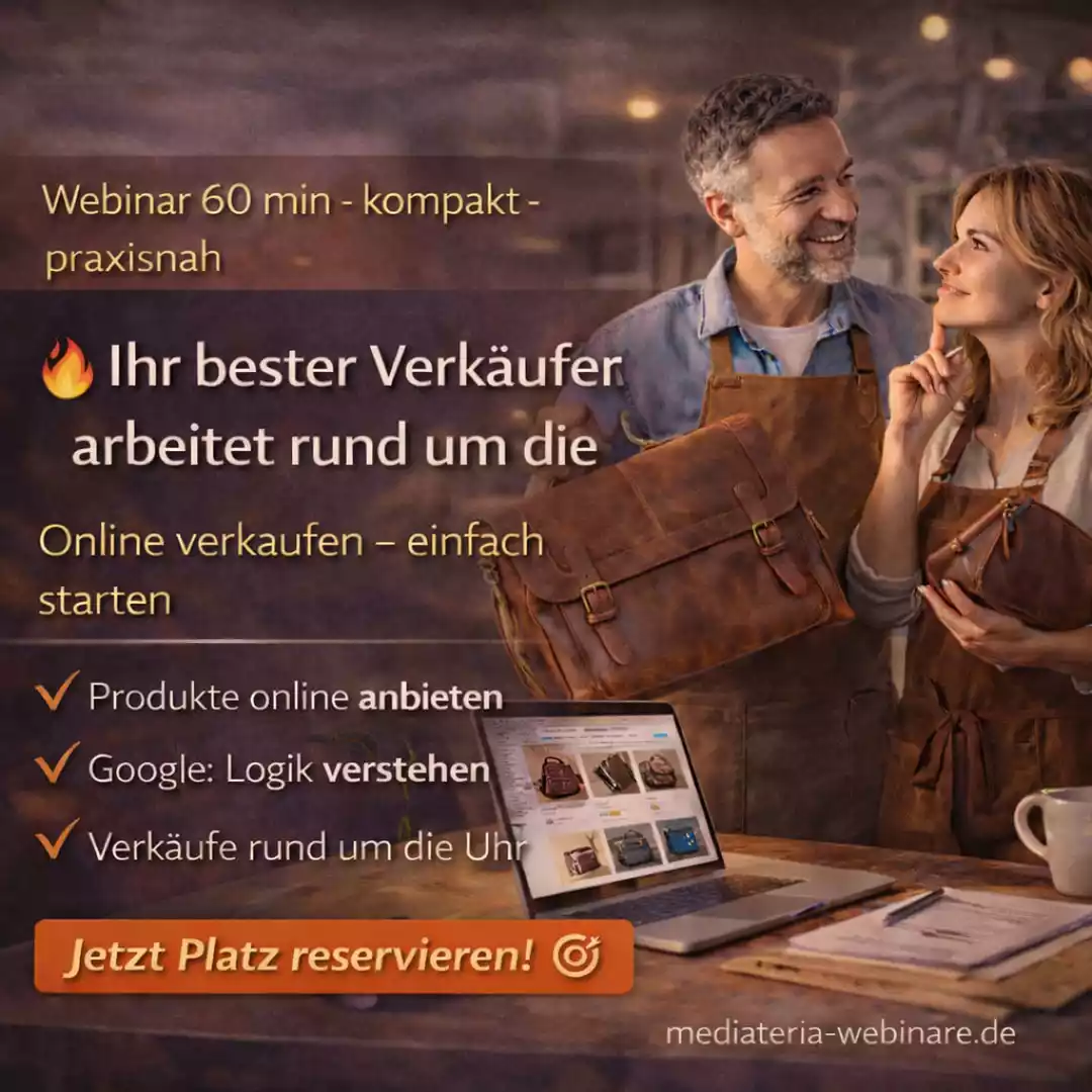 Webinar Online verkaufen für Kreative – Frau strickt im Wollshop und zeigt, wie Anleitungen, Zubehör und Produkte digital angeboten und rund um die Uhr verkauft werden können