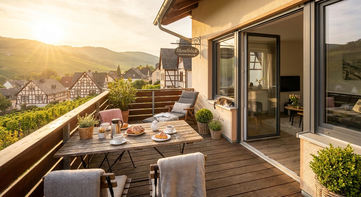 Ferienwohnung mit Terrasse und Blick ins Grüne