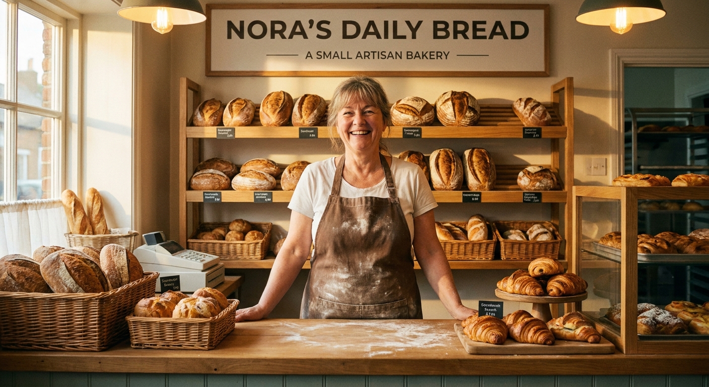 Inhaberin einer kleinen Bäckerei